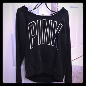 PINK Victoria’s Secret black hooded sweatshirt
